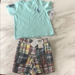Polo Plaid shorts Polo t-shirt